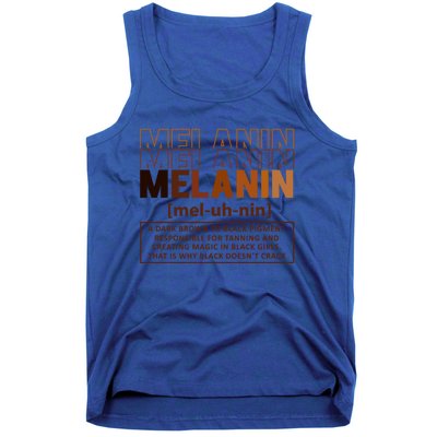 Melanin Definition Black History Month Black Gift Tank Top