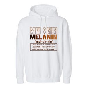 Melanin Definition Black History Month Black Gift Garment-Dyed Fleece Hoodie