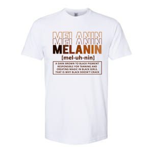 Melanin Definition Black History Month Black Gift Softstyle CVC T-Shirt