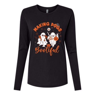 Making Dogs Bootiful Halloween Womens Cotton Relaxed Long Sleeve T-Shirt