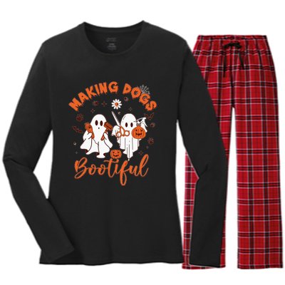 Making Dogs Bootiful Halloween Women's Long Sleeve Flannel Pajama Set 