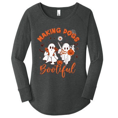 Making Dogs Bootiful Halloween Women's Perfect Tri Tunic Long Sleeve Shirt