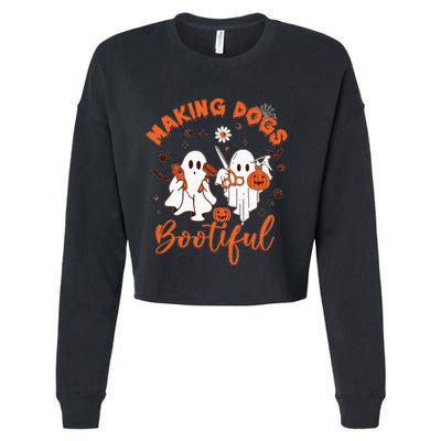 Making Dogs Bootiful Halloween Cropped Pullover Crew