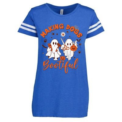 Making Dogs Bootiful Halloween Enza Ladies Jersey Football T-Shirt