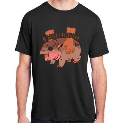 Moo Deng Bouncy Pig In Thai Picture The Cute Baby Hippo Adult ChromaSoft Performance T-Shirt