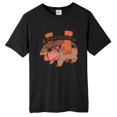 Moo Deng Bouncy Pig In Thai Picture The Cute Baby Hippo Tall Fusion ChromaSoft Performance T-Shirt