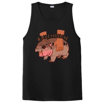 Moo Deng Bouncy Pig In Thai Picture The Cute Baby Hippo PosiCharge Competitor Tank