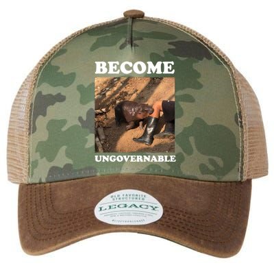 Moo Deng Become Ungovernable Legacy Tie Dye Trucker Hat