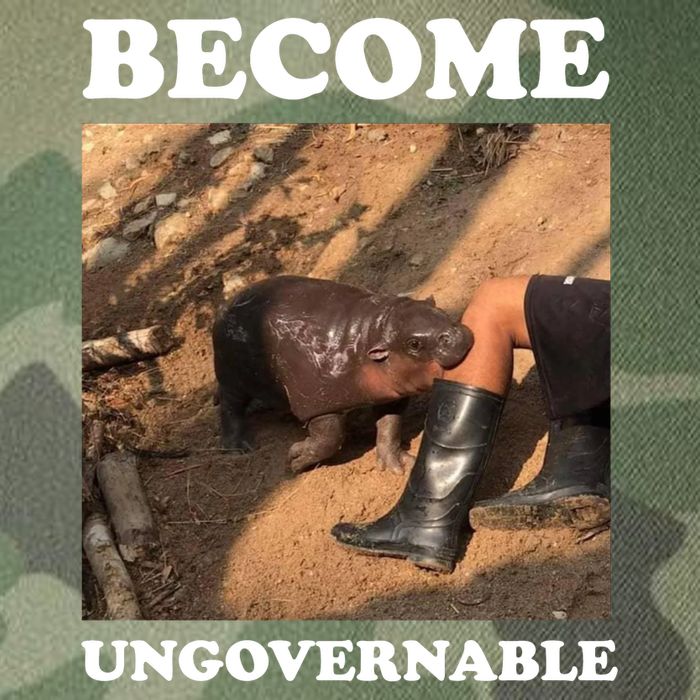 Moo Deng Become Ungovernable Legacy Tie Dye Trucker Hat