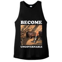 Moo Deng Become Ungovernable Ladies PosiCharge Tri-Blend Wicking Tank
