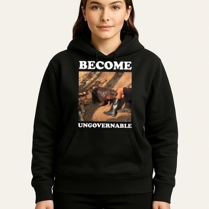 Moo Deng Become Ungovernable Hoodie