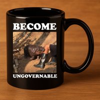 Moo Deng Become Ungovernable 11oz C Handle Ceramic Mug