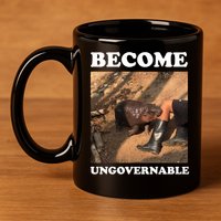 Moo Deng Become Ungovernable 11oz C Handle Ceramic Mug