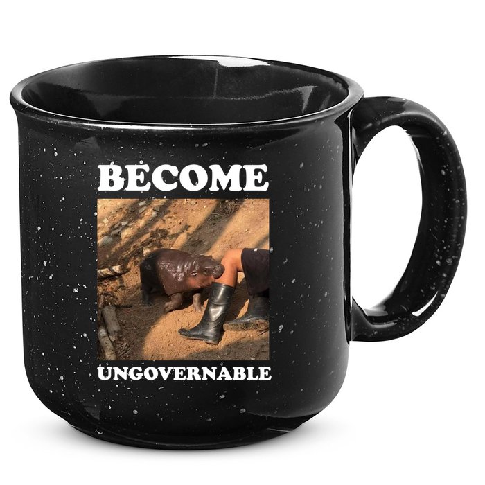 Moo Deng Become Ungovernable 15oz Campfire Ceramic Mug