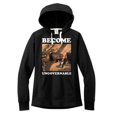 Moo Deng Become Ungovernable Women's Fleece Hoodie