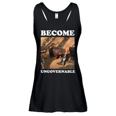 Moo Deng Become Ungovernable Ladies Essential Flowy Tank