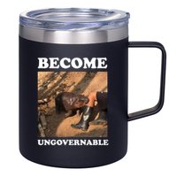 Moo Deng Become Ungovernable 12oz Stainless Steel Coffee Mug