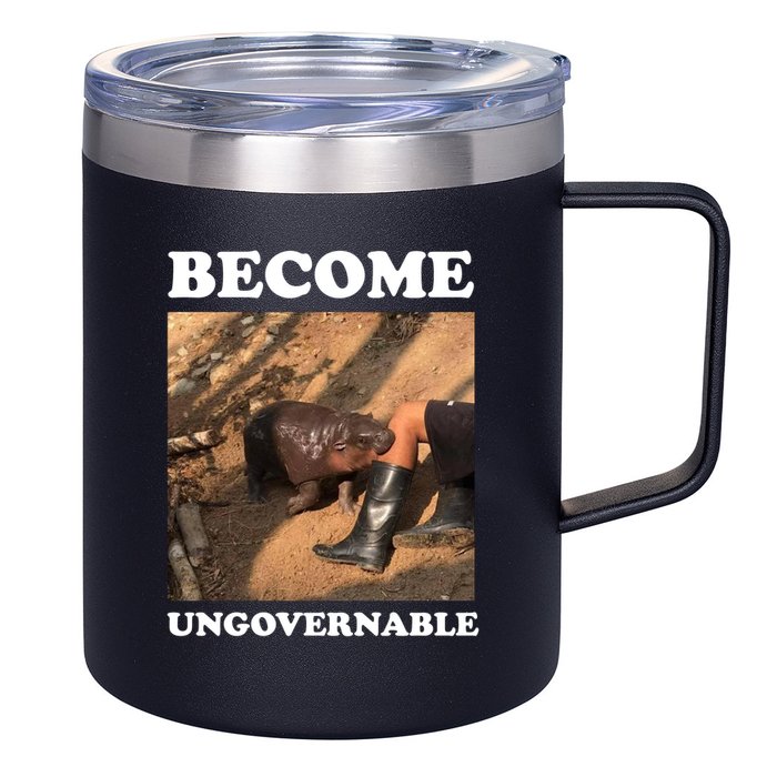 Moo Deng Become Ungovernable 12oz Stainless Steel Coffee Mug
