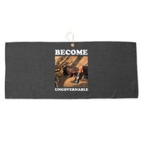 Moo Deng Become Ungovernable Large Microfiber Waffle Golf Towel