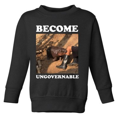 Moo Deng Become Ungovernable Toddler Sweatshirt