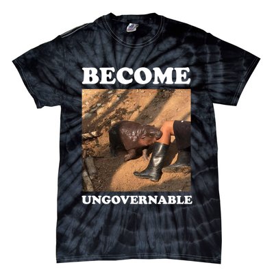Moo Deng Become Ungovernable Tie-Dye T-Shirt