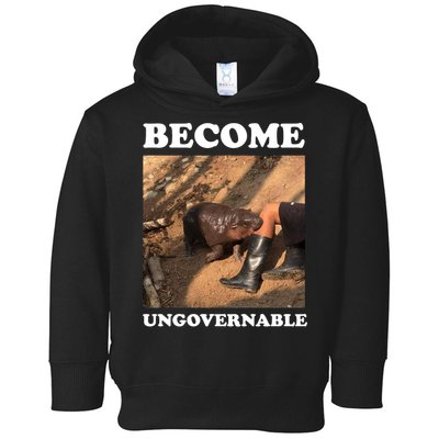Moo Deng Become Ungovernable Toddler Hoodie