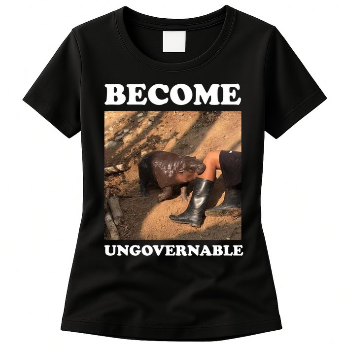 Moo Deng Become Ungovernable Womens T-Shirt