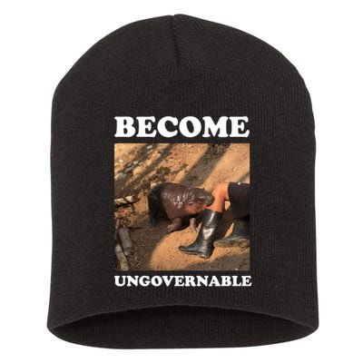 Moo Deng Become Ungovernable Short Acrylic Beanie
