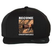 Moo Deng Become Ungovernable Wool Snapback Cap