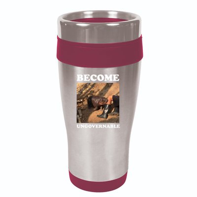 Moo Deng Become Ungovernable 16oz Travel Tumbler