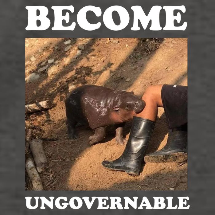 Moo Deng Become Ungovernable Vector Backpack