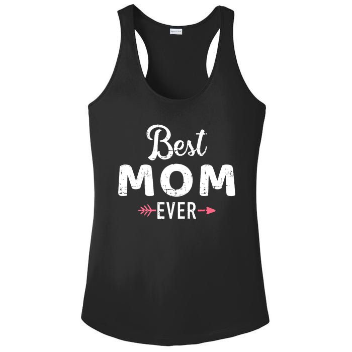 Mothers Day Best Mom Ever Ladies PosiCharge Competitor Racerback Tank