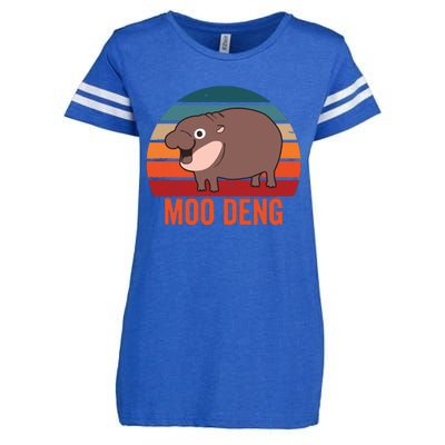 Moo Deng Baby Hippo Zoo Baby Hippo Vintage Enza Ladies Jersey Football T-Shirt