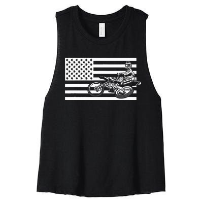 Motocross Dirt Bike Apparel Dirt Bike Motocross Women's Racerback Cropped Tank