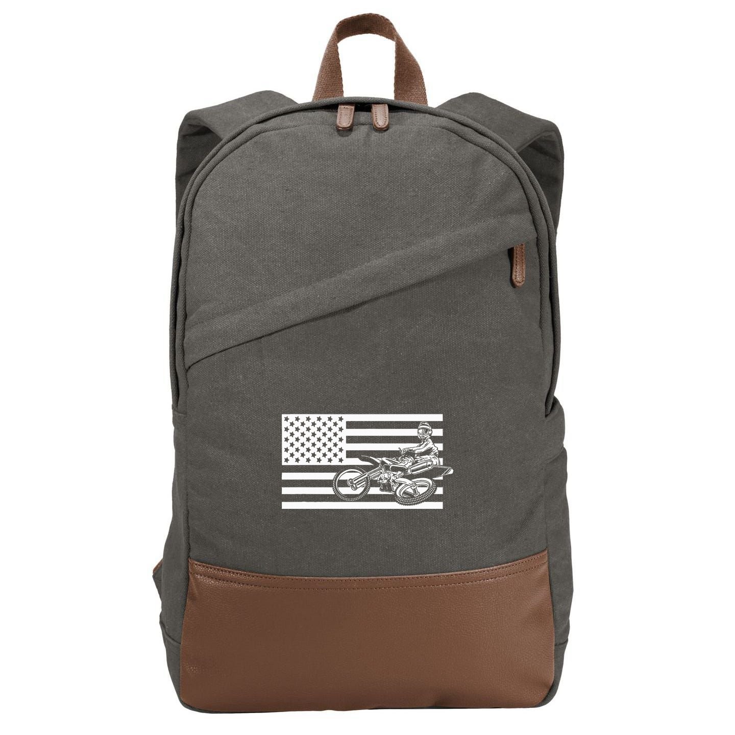 Motocross Dirt Bike Apparel Dirt Bike Motocross Cotton Canvas Backpack