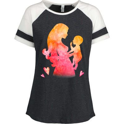 Mother's Day Baby Gift Enza Ladies Jersey Colorblock Tee