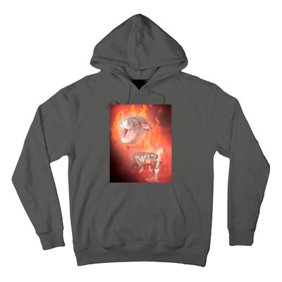 Moo Deng Bouncy Pig In Thai Fire Picture The Cute Baby Hippo Hoodie