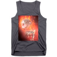 Moo Deng Bouncy Pig In Thai Fire Picture The Cute Baby Hippo Tank Top