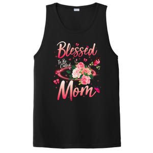 Mother's Day Blessed To Be Called Mom Butterflies And Roses PosiCharge Competitor Tank