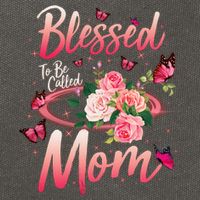 Mother's Day Blessed To Be Called Mom Butterflies And Roses Cotton Canvas Backpack