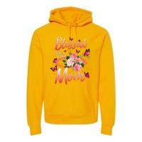 Mother's Day Blessed To Be Called Mom Butterflies And Roses Premium Hoodie