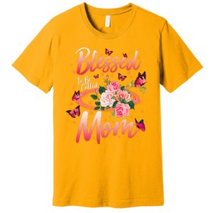 Mother's Day Blessed To Be Called Mom Butterflies And Roses Premium T-Shirt