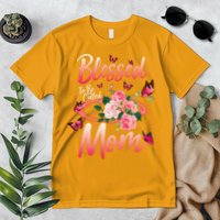 Mother's Day Blessed To Be Called Mom Butterflies And Roses Premium T-Shirt