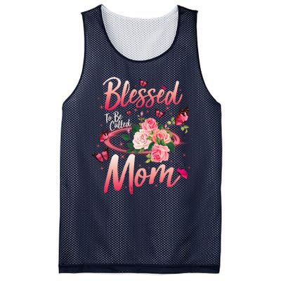 Mother's Day Blessed To Be Called Mom Butterflies And Roses Mesh Reversible Basketball Jersey Tank