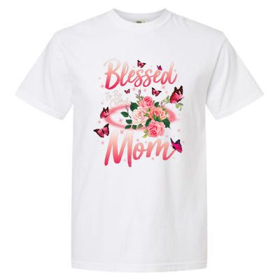 Mother's Day Blessed To Be Called Mom Butterflies And Roses Garment-Dyed Heavyweight T-Shirt