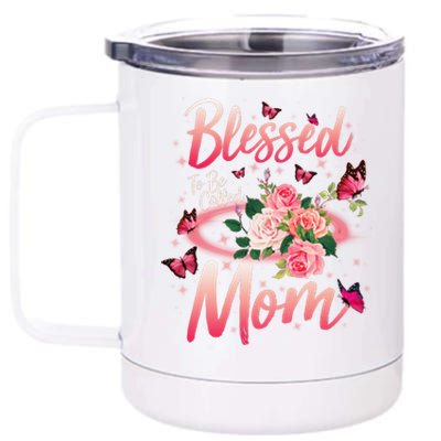 Mother's Day Blessed To Be Called Mom Butterflies And Roses 12 oz Stainless Steel Tumbler Cup