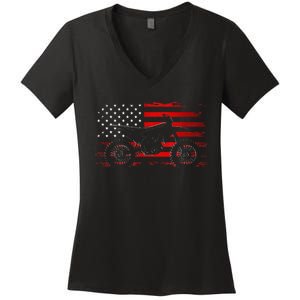 Motocross Dirt Bike Apparel Dirt Bike Motocross Women's V-Neck T-Shirt