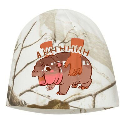 Moo Deng Bouncy Pig In Thai Kati - Camo Knit Beanie