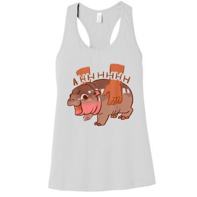 Moo Deng Bouncy Pig In Thai Women's Racerback Tank