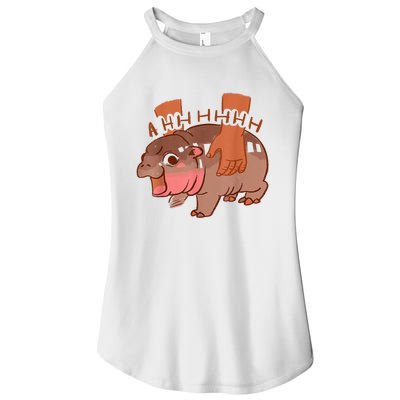 Moo Deng Bouncy Pig In Thai Women’s Perfect Tri Rocker Tank